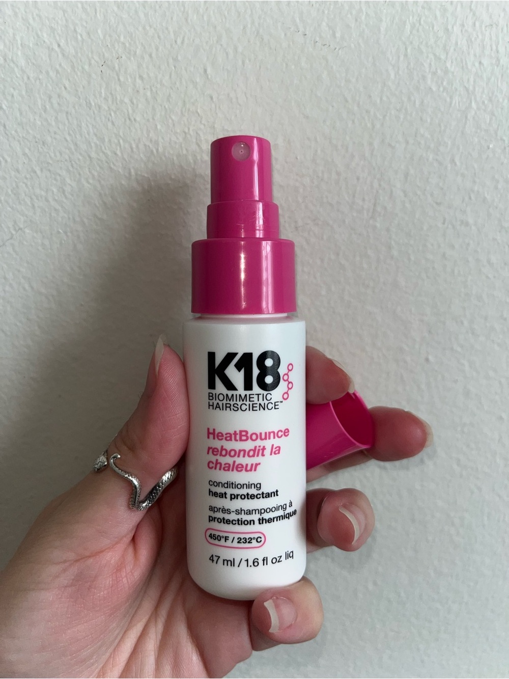 K18 HeatBounce Conditioning Heat Protectant Spray — Travel Size